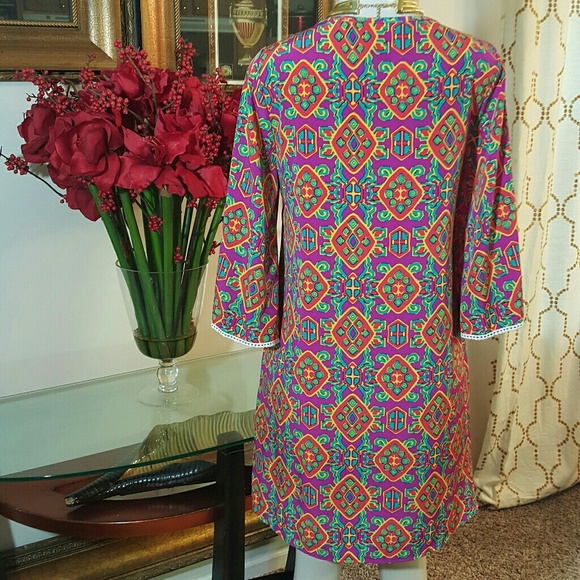 Peach Love Cream Multicolored Dress size S - Picture 5 of 6